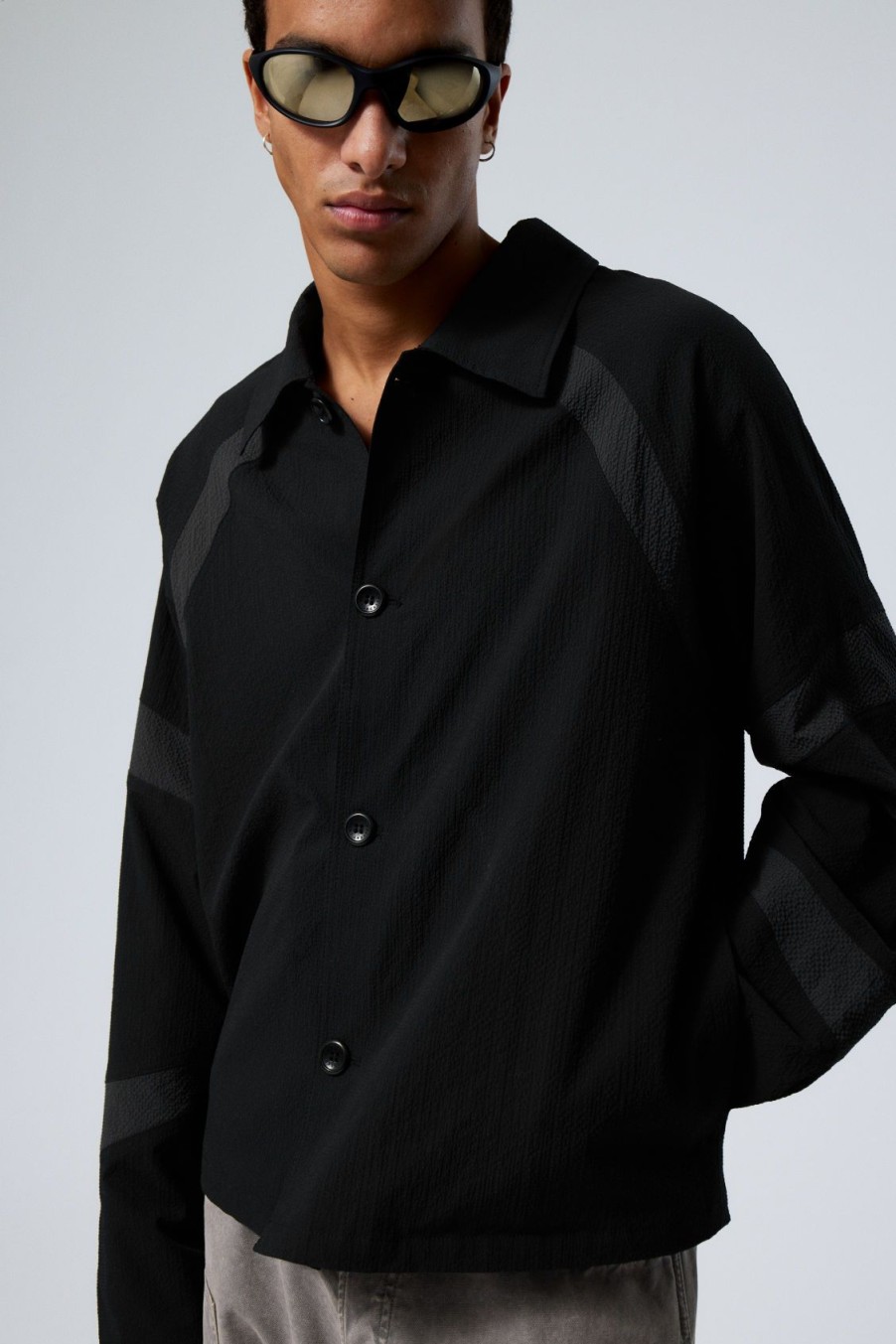 Online Weekday Paneled Relaxed Raglan Overshirt