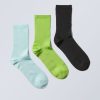 Clearance Weekday 3-Pack Lova Shiny Socks