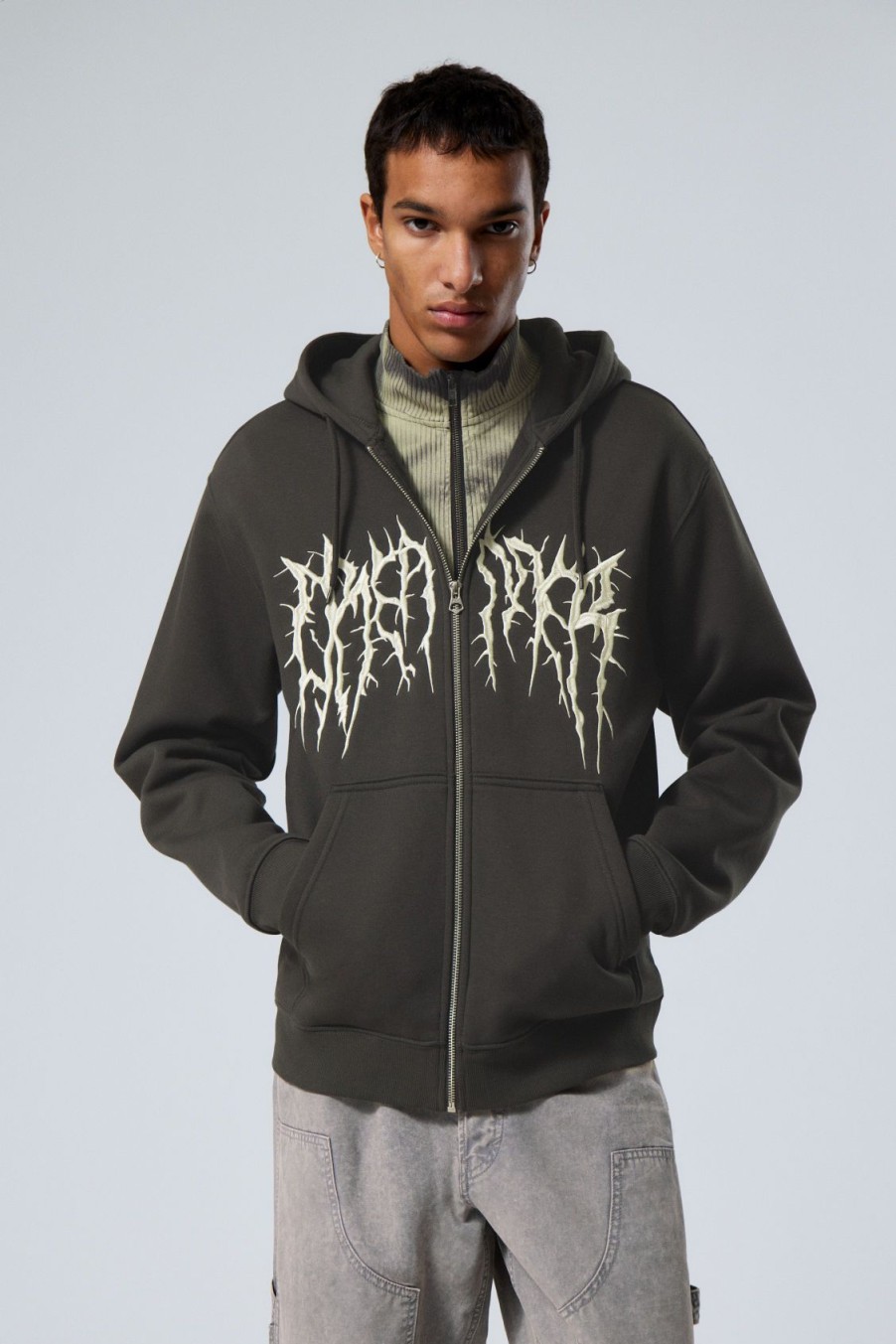 Best Weekday Standard Graphic Zip Hoodie