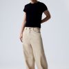 New Weekday Astro Baggy Linen Blend Trousers