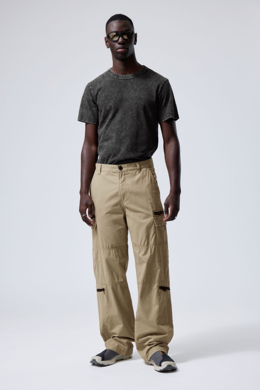 Online Weekday Relaxed Zipped Trousers