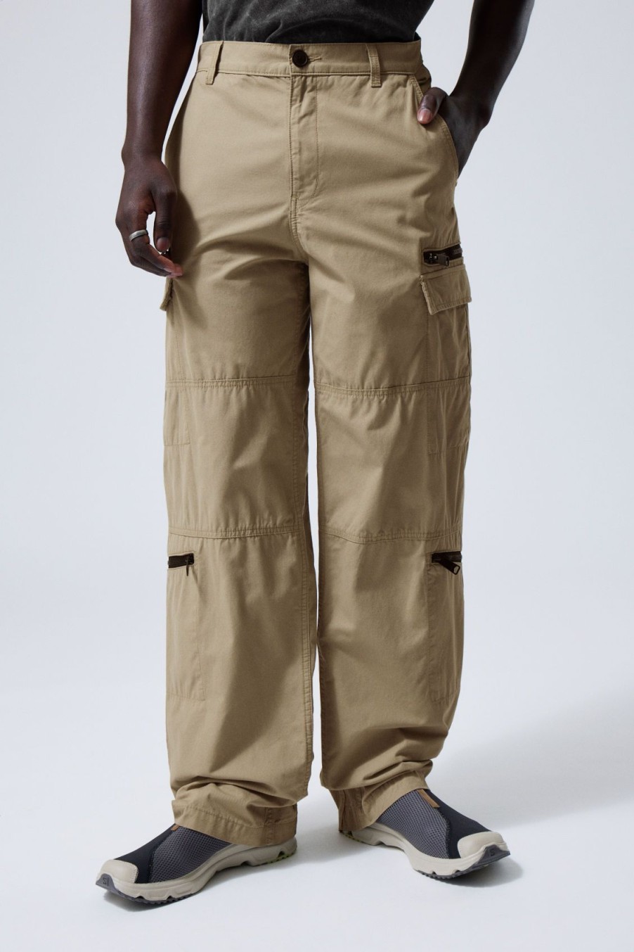 Online Weekday Relaxed Zipped Trousers