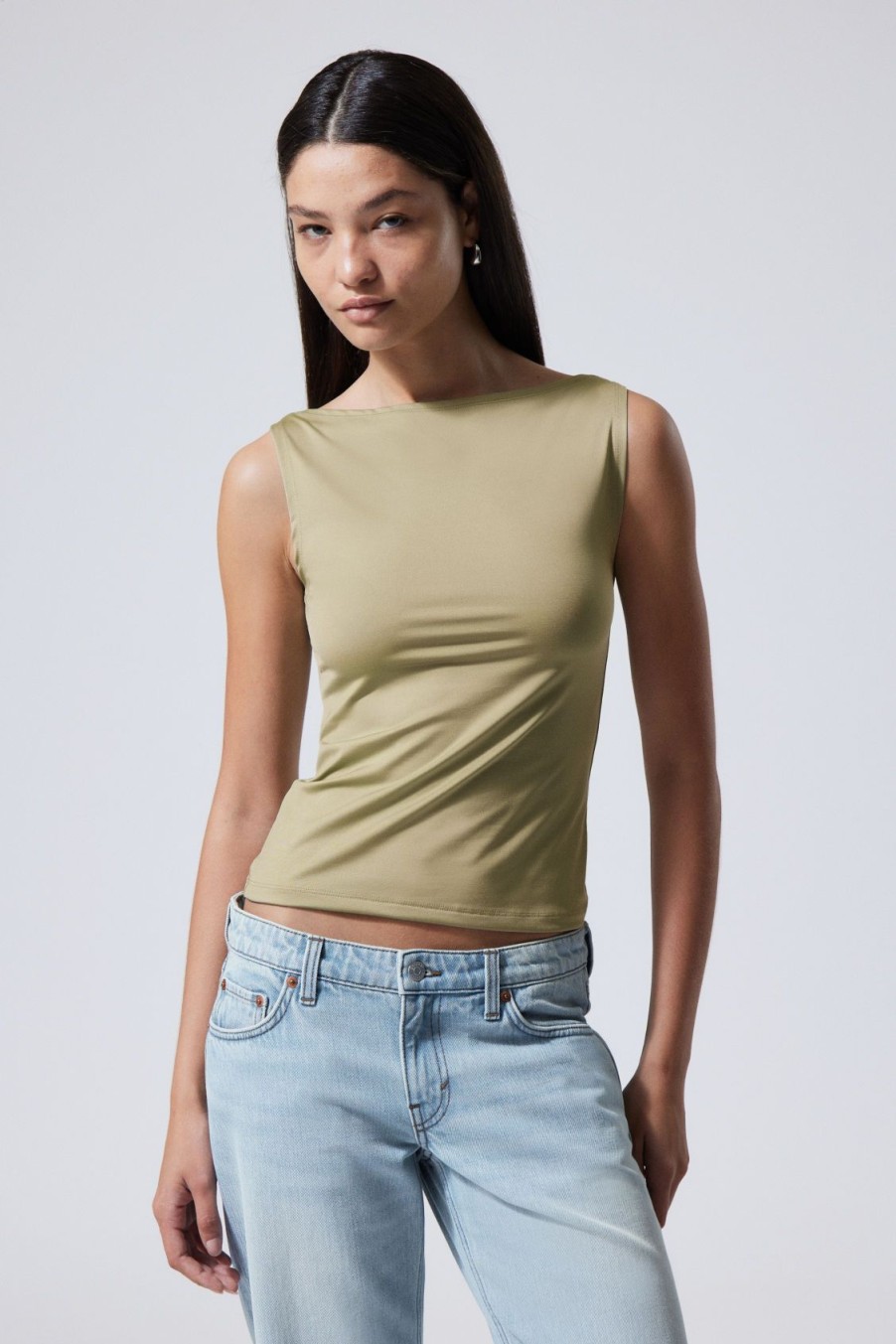 Hot Weekday Annie Boatneck Sleeveless Top