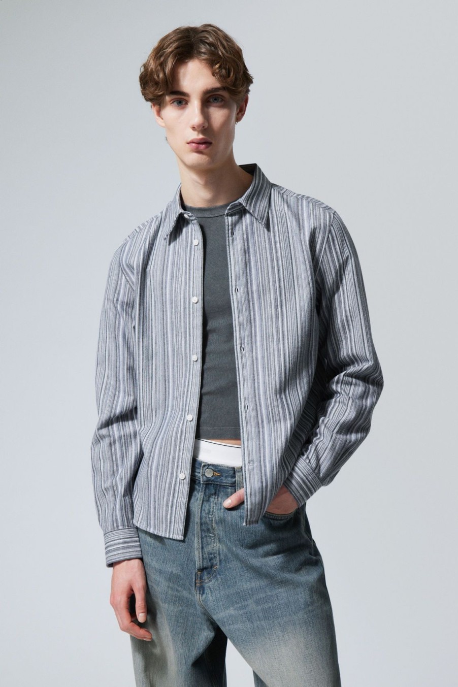 Clearance Weekday Oscar Regular Striped Shirt