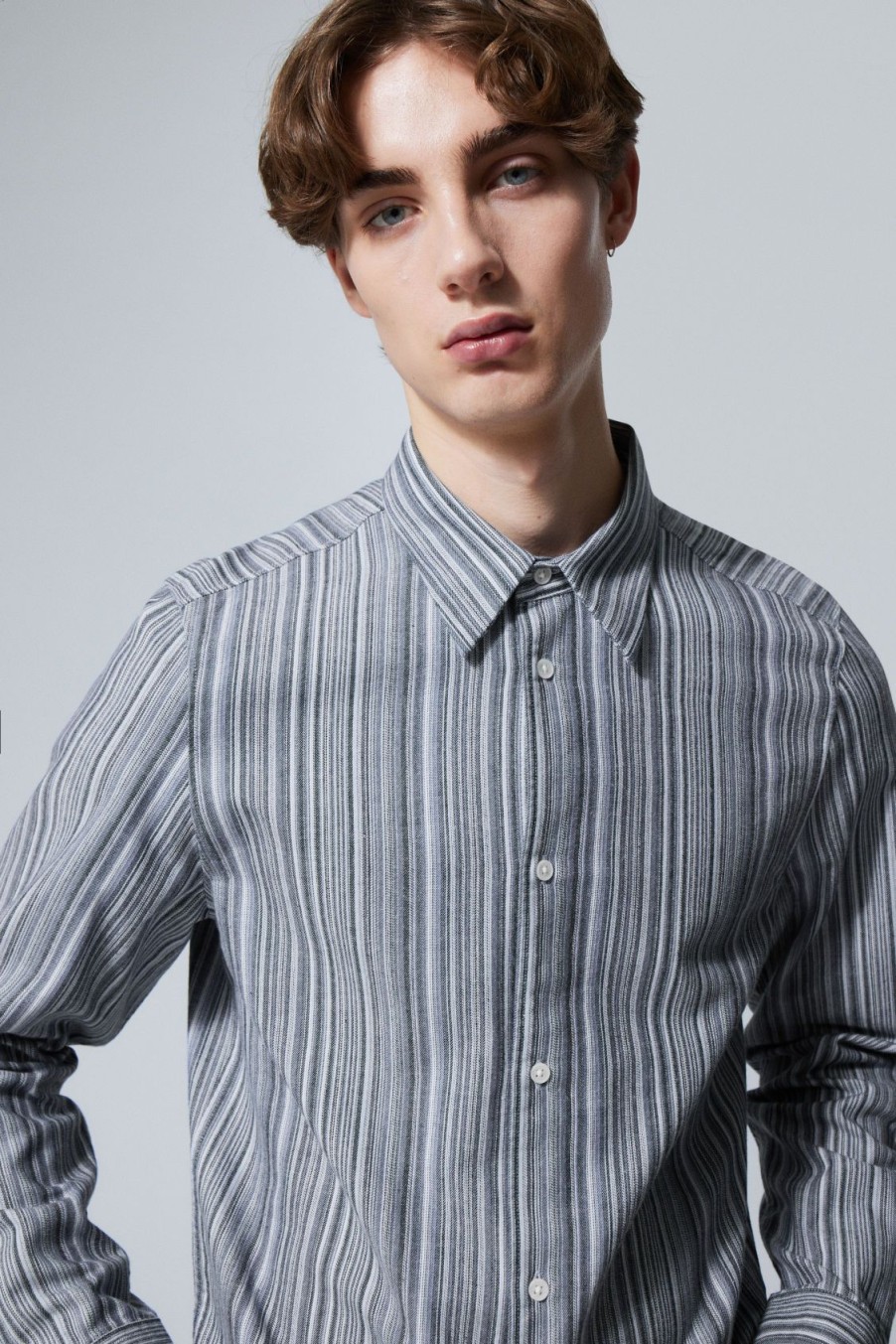 Clearance Weekday Oscar Regular Striped Shirt