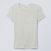 New Weekday Soft Sheer Fitted T-Shirt