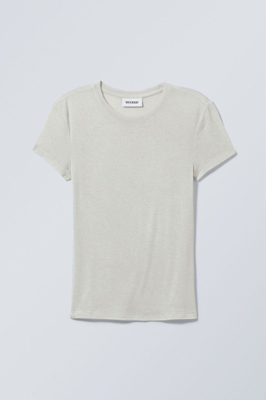 New Weekday Soft Sheer Fitted T-Shirt