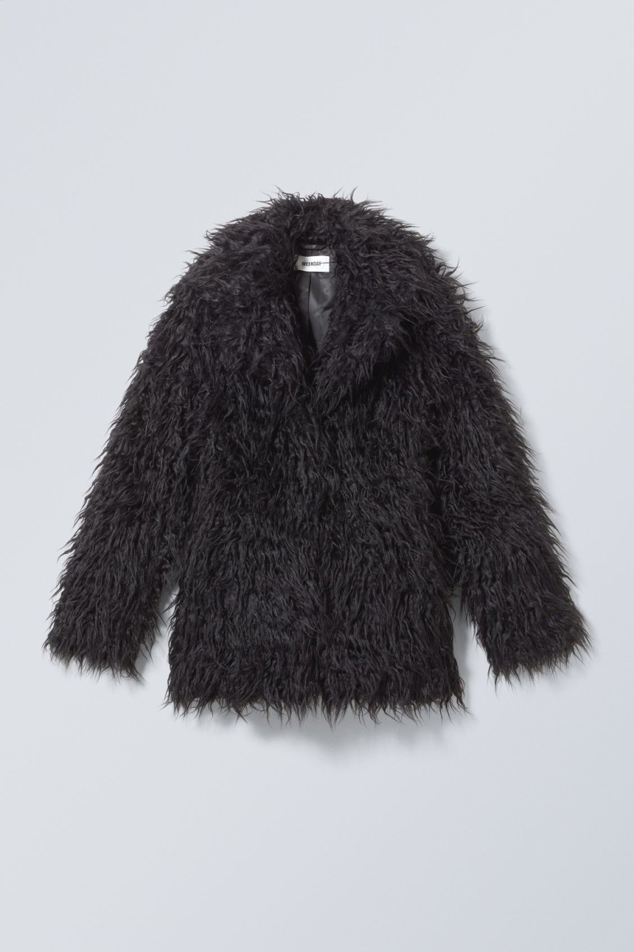 New Weekday Lilith Waisted Faux Fur Jacket