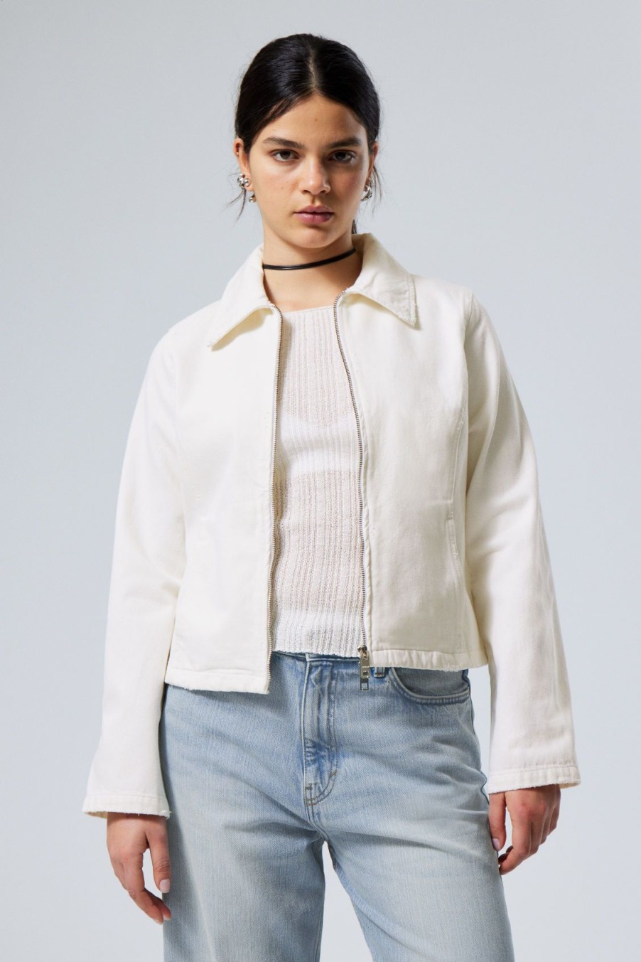 Online Weekday Distressed Twill Jacket