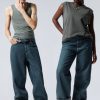 Wholesale Weekday Galaxy Loose Fold-Up Jeans