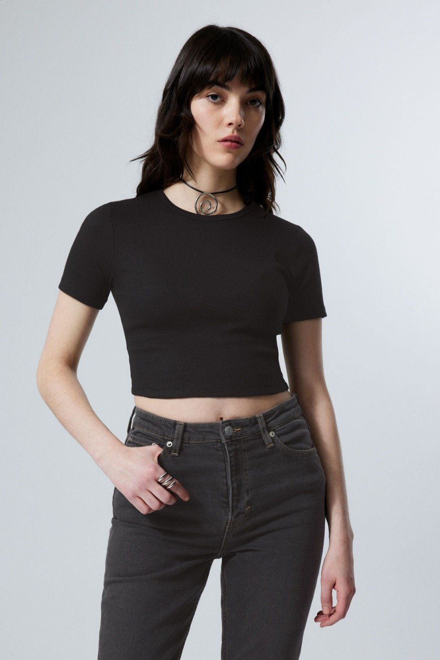 Best Weekday Mini Rib Crop Top