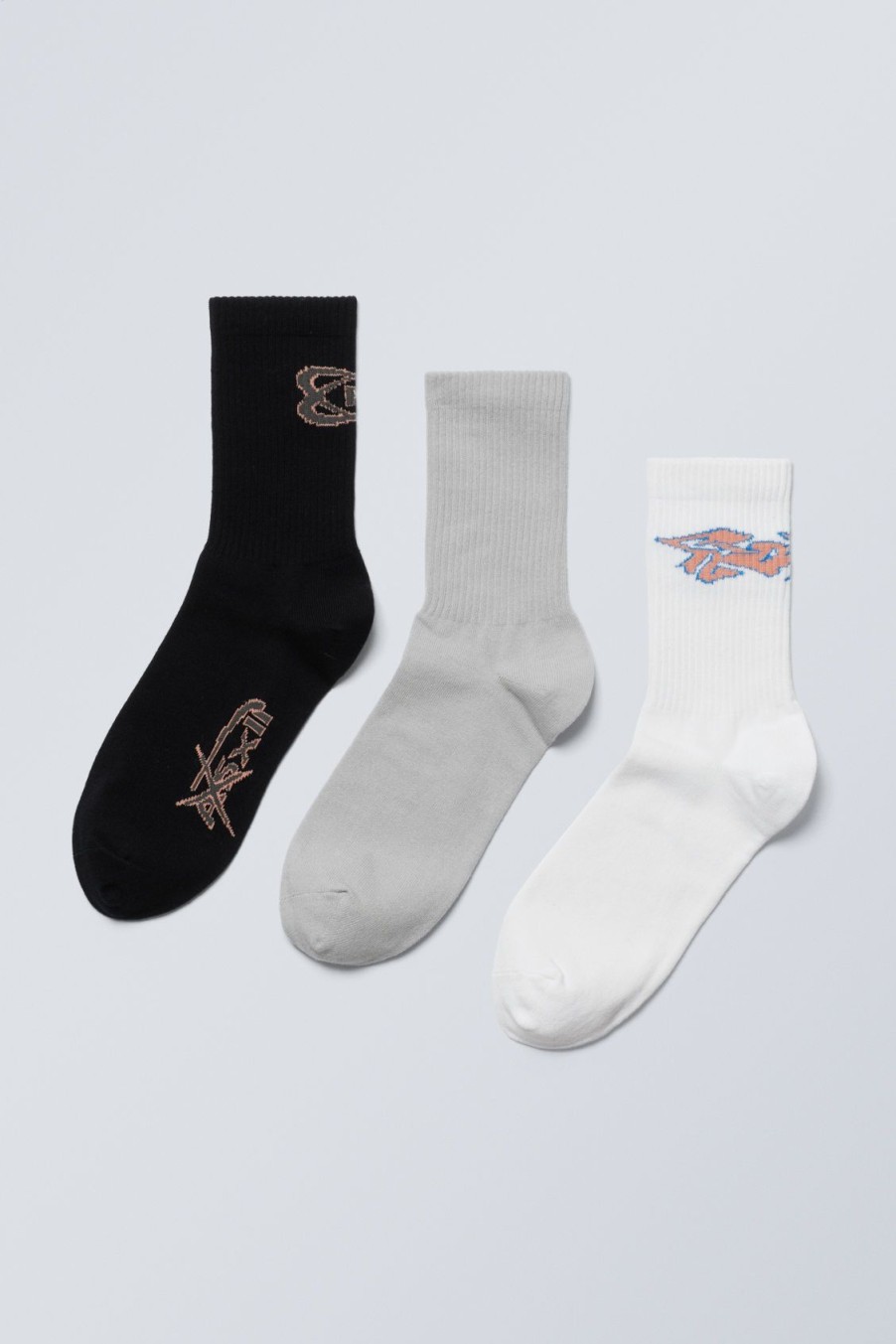 Hot Weekday 3-Pack Sport Graphic Socks