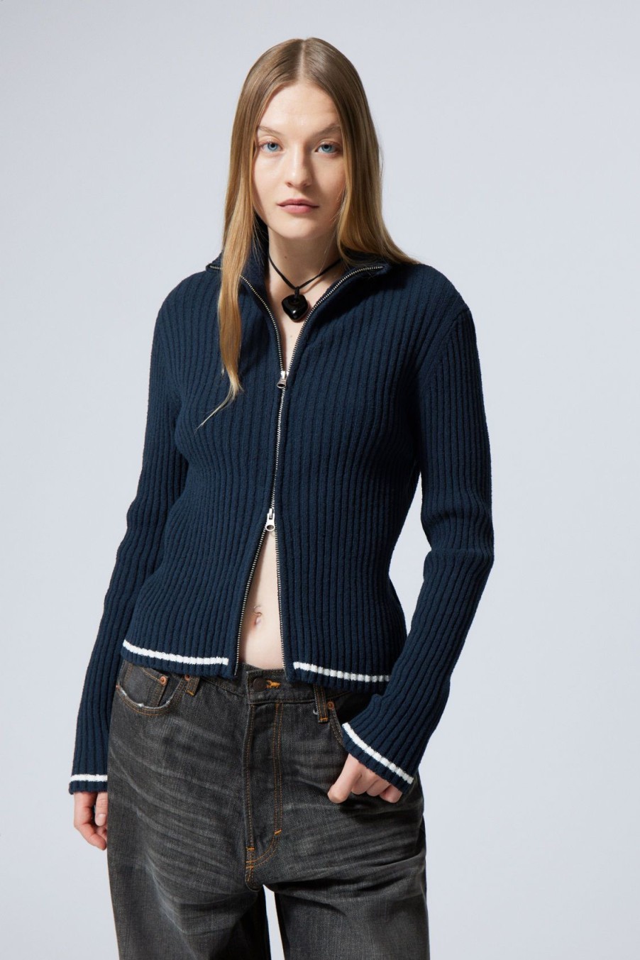 New Weekday Tarja Sporty Zip Cardigan