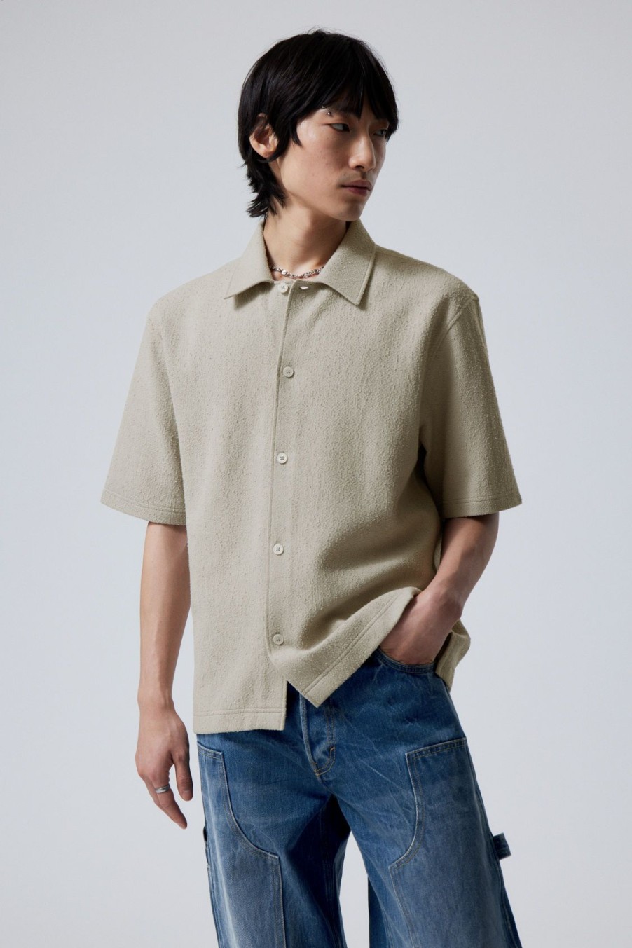 Wholesale Weekday Loose Structured Short Sleeve Shirt