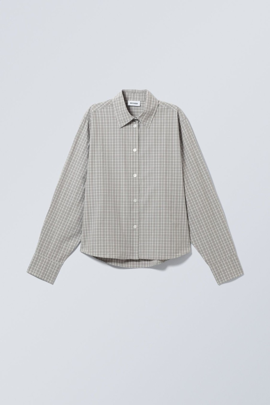 Online Weekday Checked Oversized Poplin Shirt