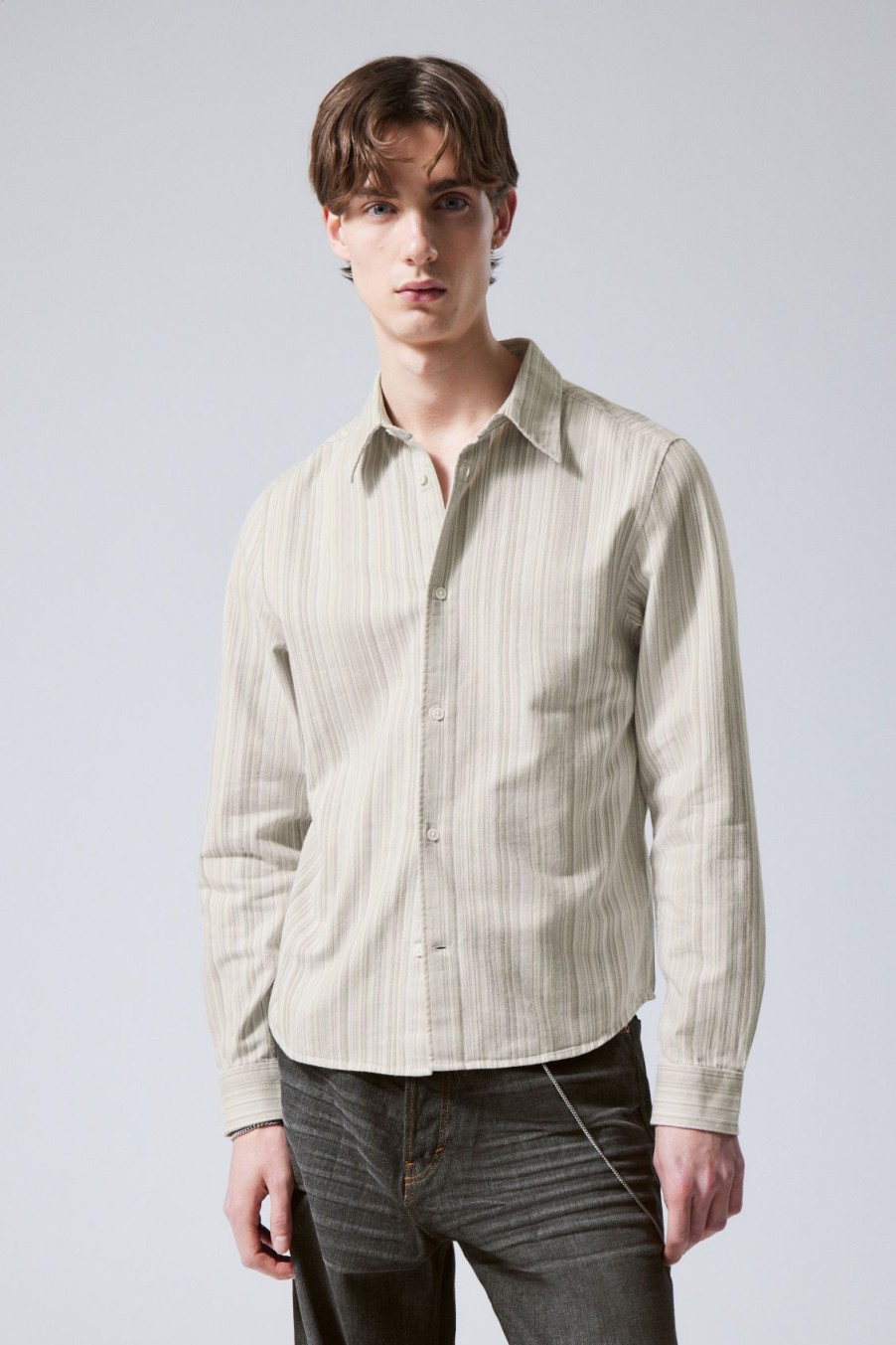 New Weekday Oscar Regular Striped Shirt