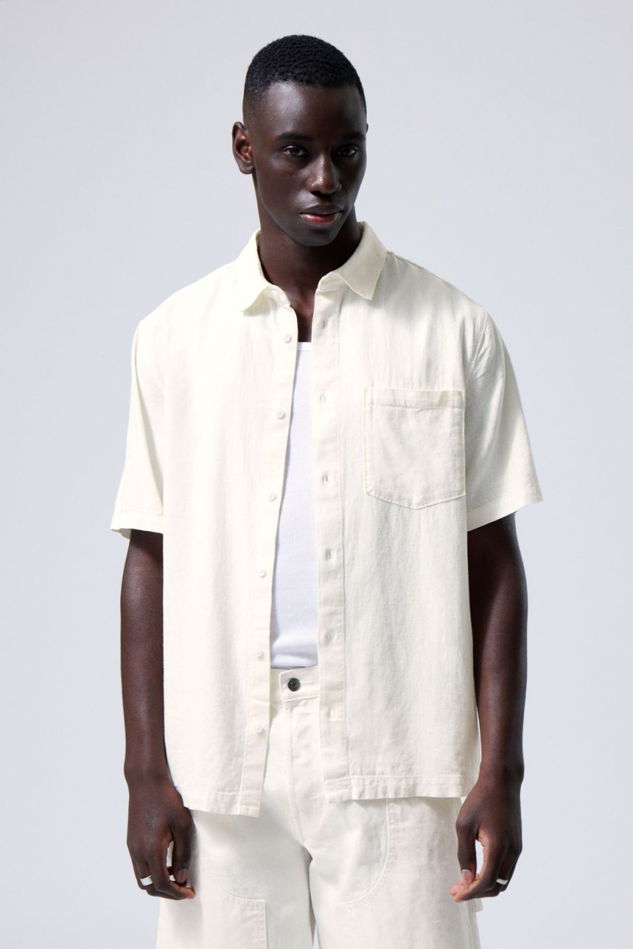 Online Weekday Relaxed Linen Short Sleeve Shirt