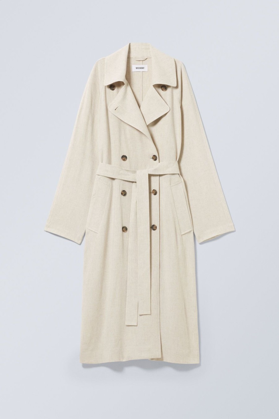 Clearance Weekday Julie Linen Mix Trench