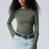 Wholesale Weekday Annie Boatneck Long Sleeve Top