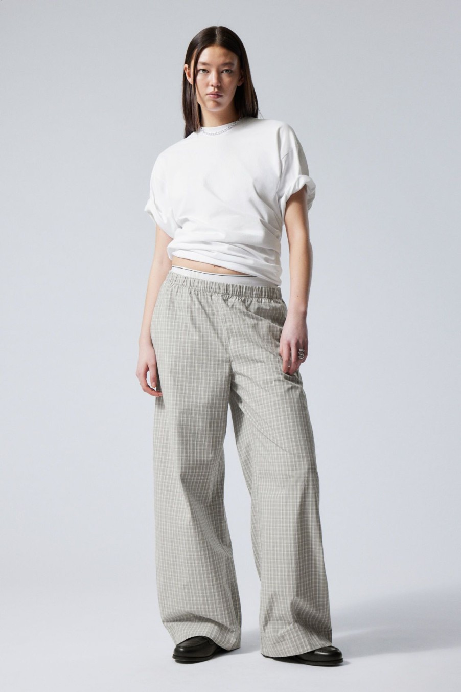 New Weekday Relaxed Cotton Pj-Trousers