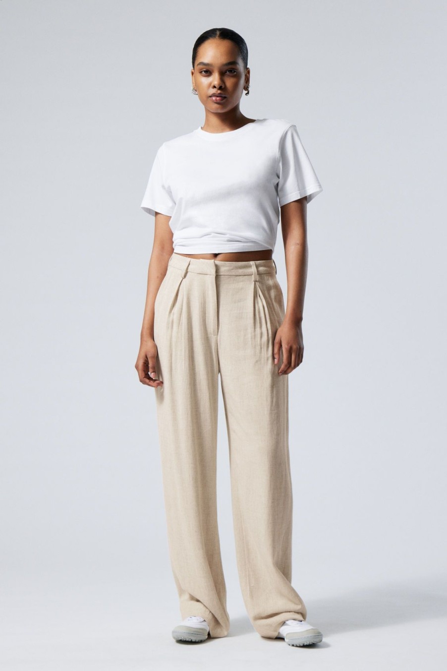 Clearance Weekday Lilah Linen Mix Trousers