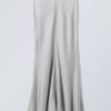 New Weekday Paige Satin Long Skirt