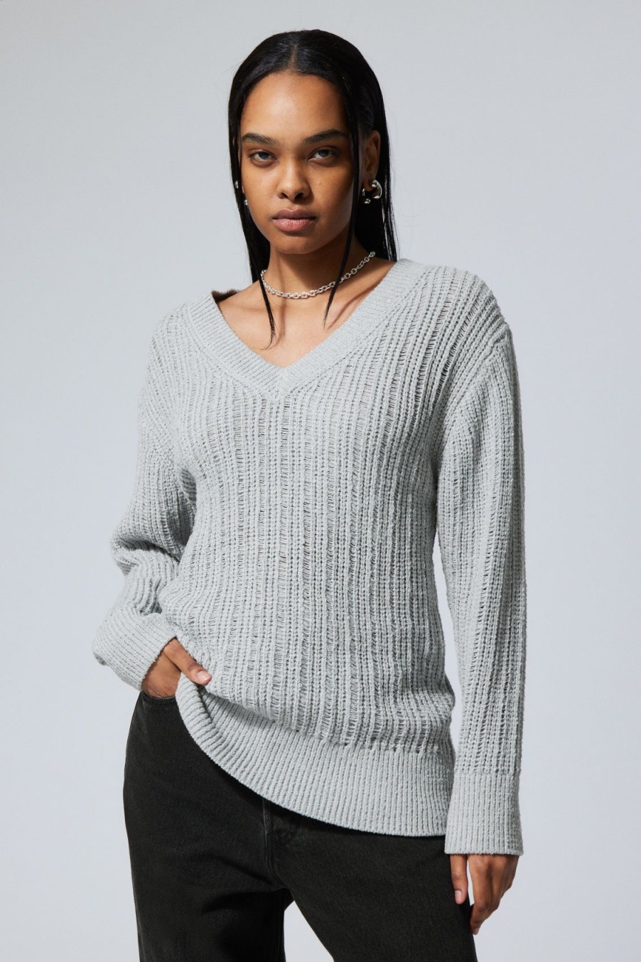 Online Weekday Farila Oversized Distressed Sweater