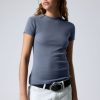 Hot Weekday Close Fitted Rib T-Shirt