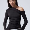 Online Weekday Drape Asymmetric Lyocell Top