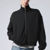 Clearance Weekday Boxy Terry Zip Sweatshirt