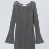 Online Weekday Eleana Sheer Rib Knit Mini Dress