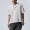 Wholesale Weekday Loose Short Sleeve Linen Blend Shirt