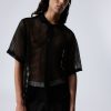 Best Weekday Boxy Mesh Short Sleeve Shirt