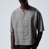 Wholesale Weekday Oversized Linen Blend Baseball Shirt