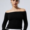 New Weekday Seamless Off Shoulder Long Sleeve