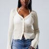 Hot Weekday Pointelle Knitted Cardigan