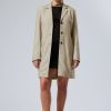 Wholesale Weekday Knee-Length Linen Blend Coat