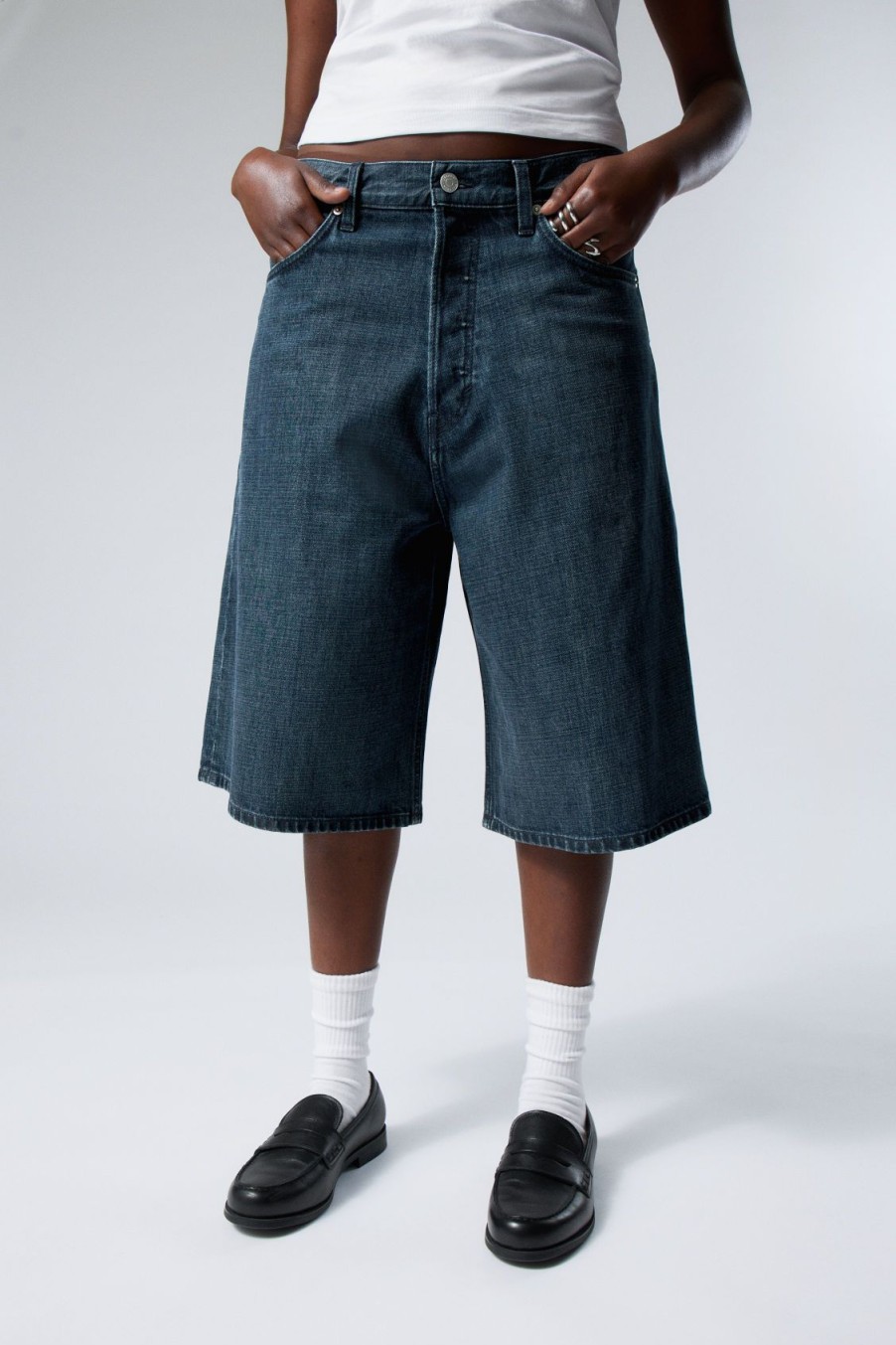 New Weekday Astro Denim Loose Baggy Shorts