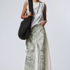 Wholesale Weekday Anaheim Denim Long Print Skirt