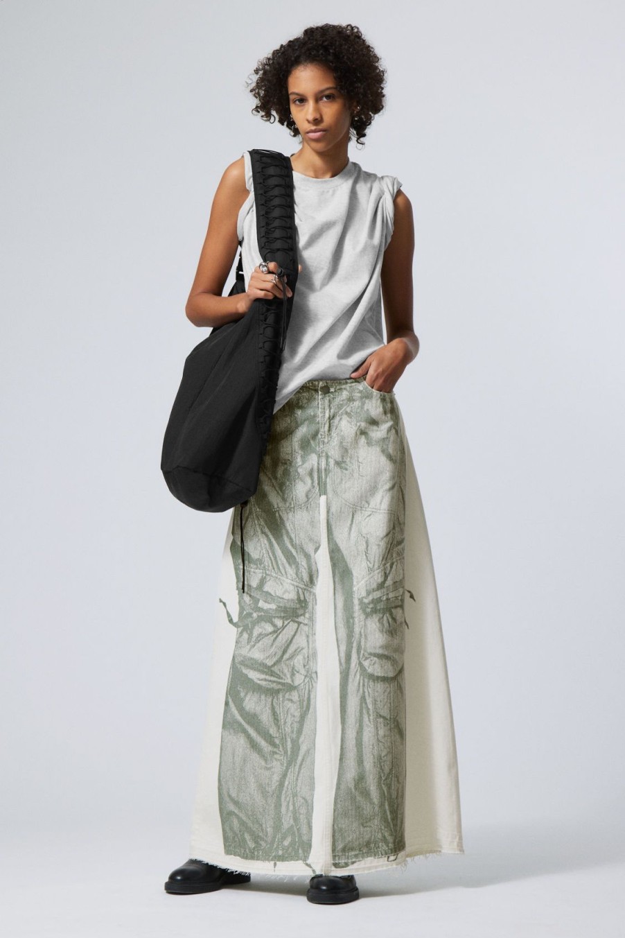 Wholesale Weekday Anaheim Denim Long Print Skirt