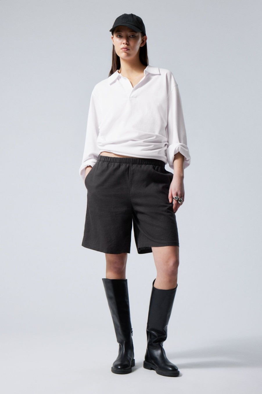 Online Weekday Relaxed Linen Blend Shorts