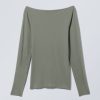 New Weekday Sheer Boatneck Long Sleeve