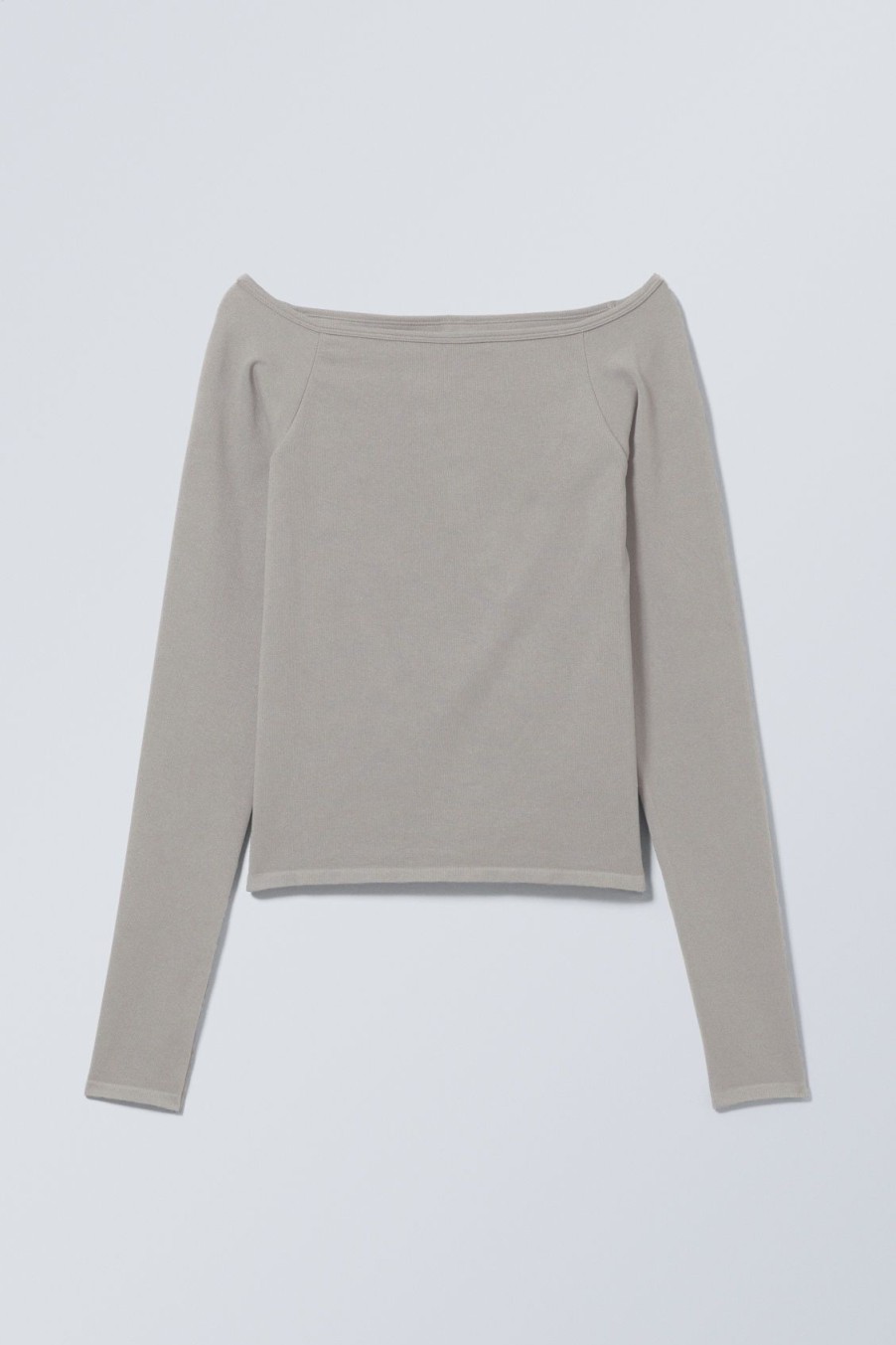 Online Weekday Seamless Off Shoulder Long Sleeve