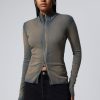 Wholesale Weekday Anja Zip Turtleneck Longsleeve Top