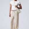 Online Weekday Mia Linen Mix Trousers