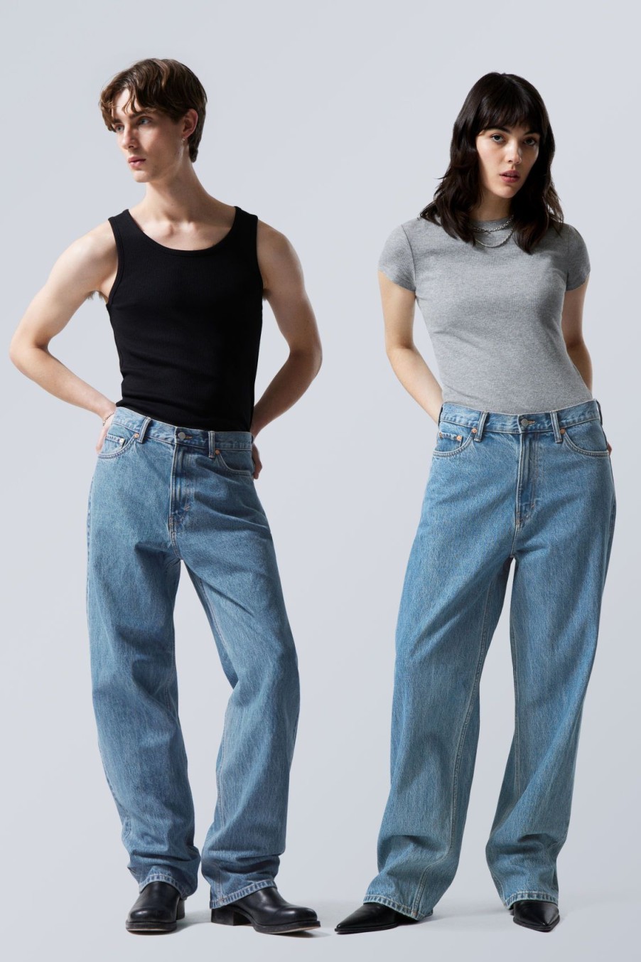 Online Weekday Galaxy Loose Straight Jeans