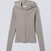 Wholesale Weekday Cut Tight Zip Hoodie