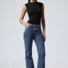 Online Weekday Pin Mid Straight Jeans