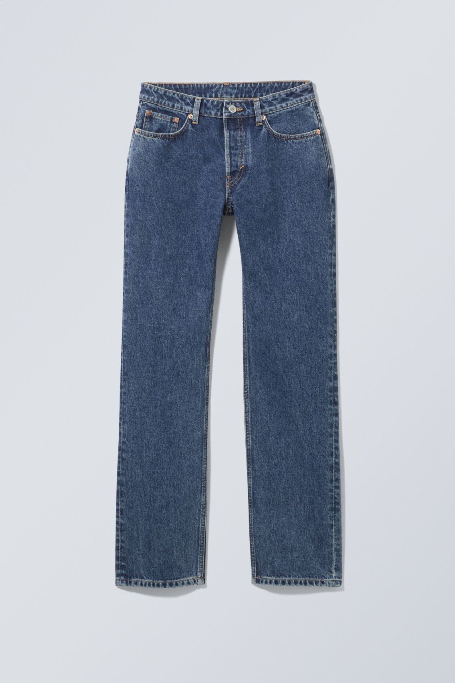 Online Weekday Pin Mid Straight Jeans