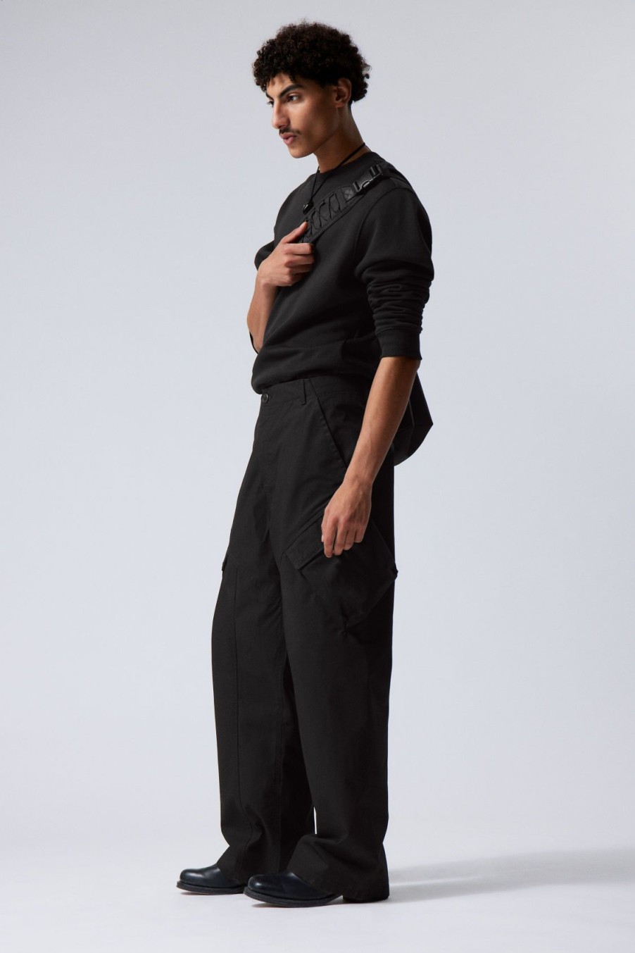 Hot Weekday Astro Loose Asymmetric Cargo Trousers